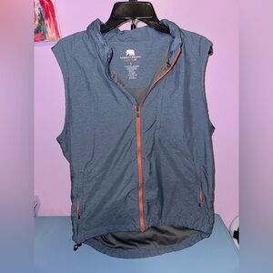 The Normal Brand Slate Blue Vest with Orange Accents